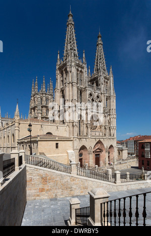 La Cathédrale de Burgos et de la ville de Burgos dans le Castilla-y-Leon région du nord de l'Espagne. Banque D'Images