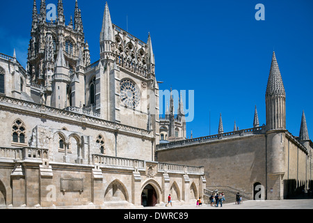 La Cathédrale de Burgos et de la ville de Burgos dans le Castilla-y-Leon région du nord de l'Espagne. Banque D'Images