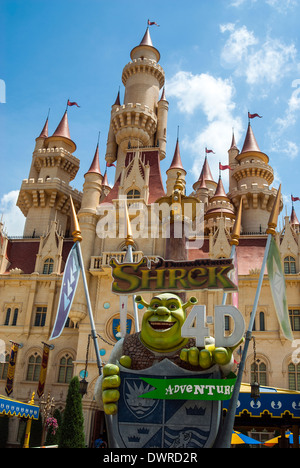 Le Château de Shrek, Universal Studios Singapore Banque D'Images