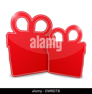 Boîtes cadeau rouge Banque D'Images