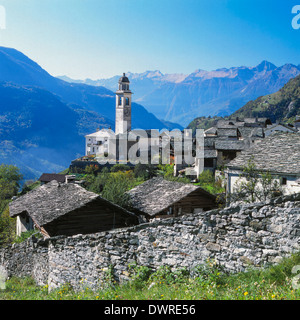 Oeil à Soglio, Bergell, Engadine, Suisse Banque D'Images