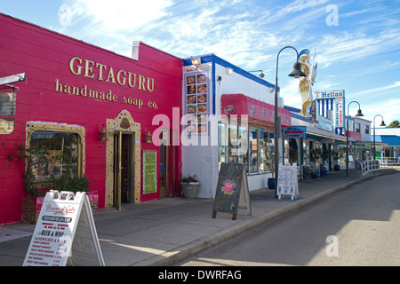 Restaurants et magasins à Tarpon Springs, en Floride, aux États-Unis. Banque D'Images