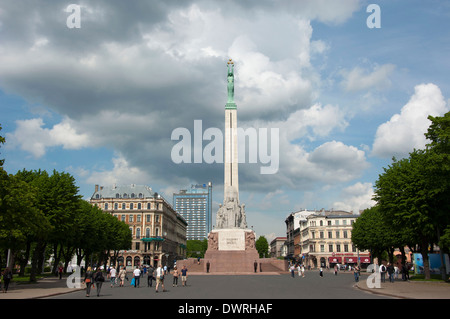 Monument de la liberté, Riga Banque D'Images