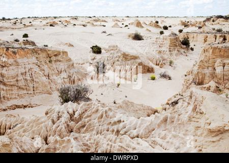 Lake Mungo est ancien lac intérieur figurent désormais dans d'étranges formations rocheuses. Banque D'Images