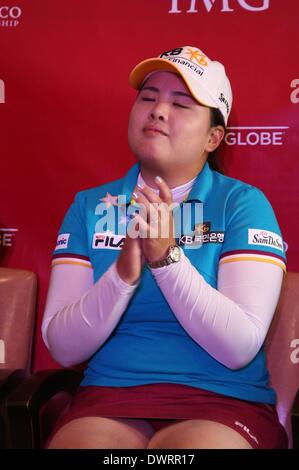 Inbee Park, Mesdames monde aucun golfeur1 parle son jeu avec les médias 2014 Banque D'Images