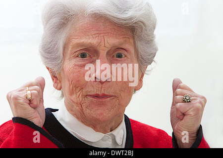 Vieille Femme en colère Banque D'Images