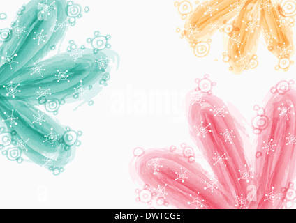 Une image abstraite de fleurs colorées Banque D'Images