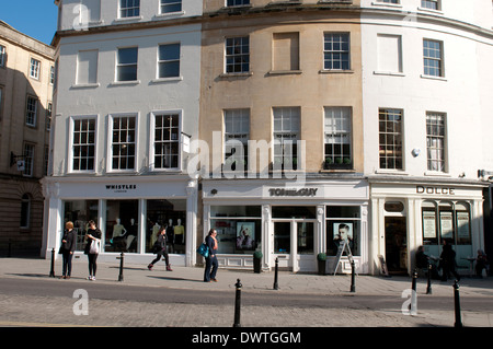 Boutiques dans New Bond Street, Bath, Somerset, England, UK Banque D'Images