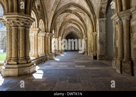 Le Monastère de Santa Cruz, cloître, Coimbra, ville ancienne Province Beira, Portugal, Site du patrimoine mondial de l'UNESCO Banque D'Images