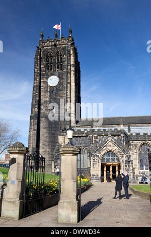 L'église cathédrale de St John the Baptist, Halifax, West Yorkshire Banque D'Images