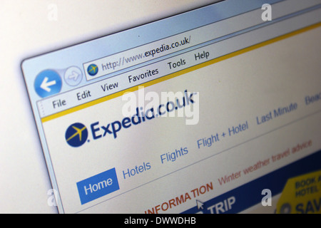 site Web d’Expedia Banque D'Images