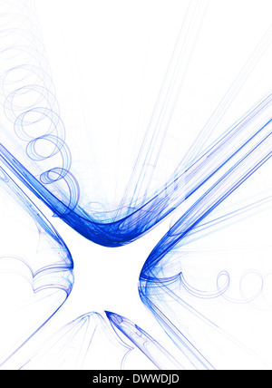 Blue Star l'abstraction sur fond blanc Banque D'Images