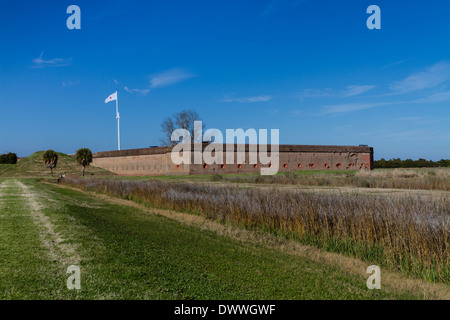 Fort Pulaski National Monument sur l'île de Cockspur, Savannah, Géorgie Banque D'Images