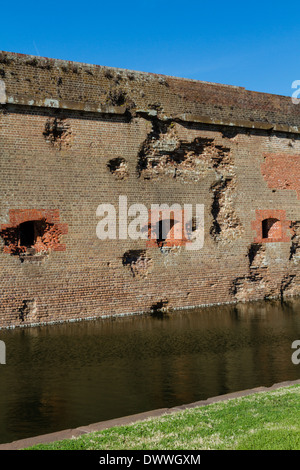 Fort Pulaski National Monument sur l'île de Cockspur, Savannah, Géorgie Banque D'Images