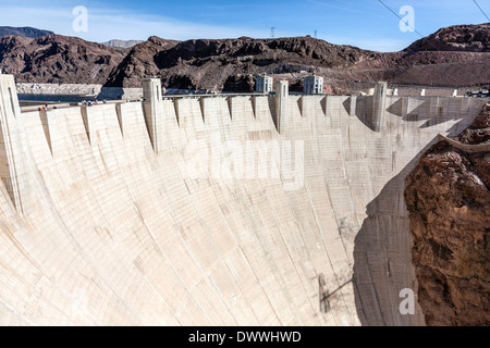 La production de l'électricité de l'énergie hydro-électrique du barrage de Hoover Dam près de Bolder City;dans Nevada;USA;Nord Banque D'Images