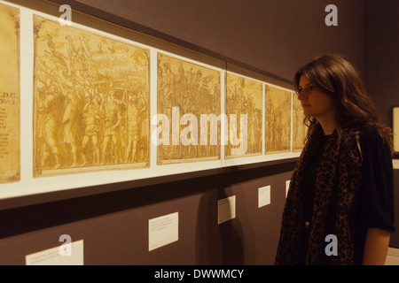 Impressions : la renaissance des gravures sur bois de clair-obscur, exposition à la Royal Academy of Arts, Londres Banque D'Images