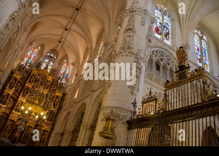 Intérieur de la cathédrale de Burgos dans la ville de Burgos dans le Castilla-y-Leon région du nord de l'Espagne. Banque D'Images