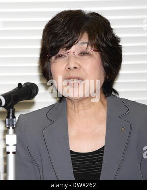 Tokyo, Japon. 14Th Mar, 2014. RIKEN conférence de presse à Tokyo, Japon. L'institut Riken affiliées au gouvernement a admis que les articles récents sur le révolutionnaire potentiellement la recherche sur les cellules souches, appelé le STAP, dirigés par un chercheur de l'Institut, voir les aspects de négligence grave. Credit : Motoo Naka/AFLO/Alamy Live News Banque D'Images