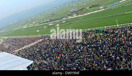 Cheltenham, Gloucestershire, UK . 14Th Mar, 2014. Atmosphère au Festival de Cheltenham Gold Cup 2014, jour 4, la Cheltenham Gold Cup. Credit : Jules annan/Alamy Live News Banque D'Images