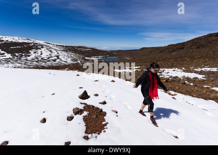 Lac Waiau, Mauna Kea, Hawaii, USA. Banque D'Images