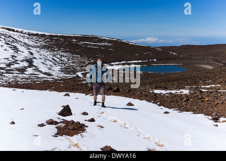 Lac Waiau, Mauna Kea, Hawaii, USA. Banque D'Images