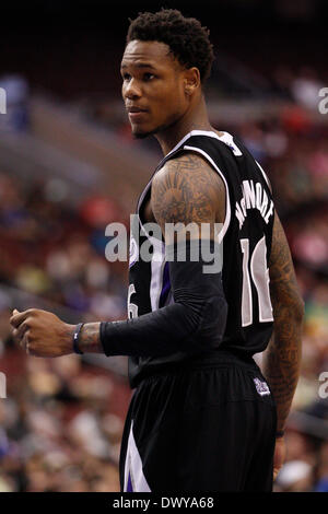 12 mars 2014 : Sacramento Kings guard Ben McLemore (16) au cours de la NBA match entre les Sacramento Kings et les Philadelphia 76ers au Wells Fargo Center de Philadelphie, Pennsylvanie. Les rois a gagné 115-98. Christopher Szagola/Cal Sport Media Banque D'Images