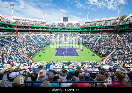 Indian Wells, en Californie, USA. 13Th Mar, 2014. Action de quart de finale entre Na Li [1] (CHN) jouer contre Dominika Cibulkova [12] (SVK) au cours de la BNP Paribas Open, à l'Indian Wells Tennis Garden à Indian Wells, CA. Credit : Action Plus Sport/Alamy Live News Banque D'Images