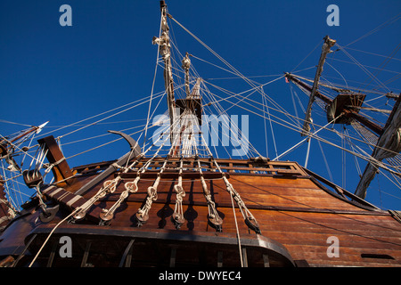 El Galeon andalousie replica navire est représenté à Saint Augustine, Floride Banque D'Images