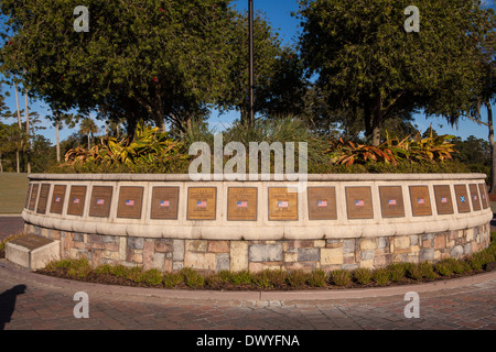 Les plaques de gagnants du Championnat des joueurs à TPC Sawgrass sont vus à Ponte Vedra Beach, Floride Banque D'Images