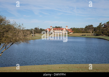 À Sawgrass PTC clubhouse est représenté à Ponte Vedra Beach, Floride Banque D'Images