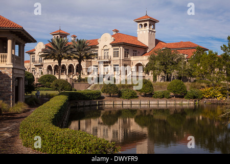 À Sawgrass PTC clubhouse est représenté à Ponte Vedra Beach, Floride Banque D'Images