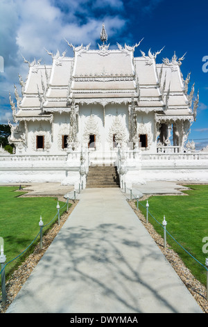 Wat Rong Khun (Temple blanc), Chiang Rai, Thaïlande Banque D'Images