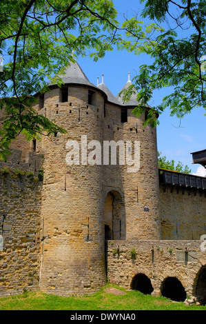 Château Comtal, Carcassonne Banque D'Images