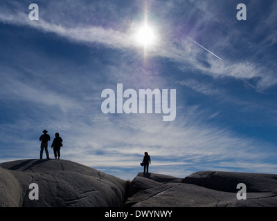 Sur les rochers de Peggy's Cove, Nova Scotia Canada 5 Banque D'Images