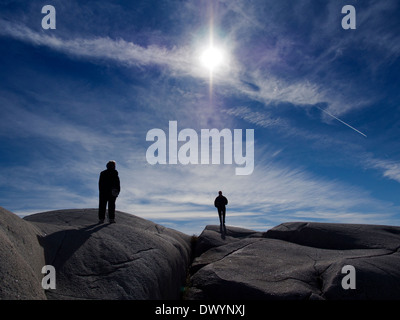 Sur les rochers de Peggy's Cove, Nova Scotia Canada 3 Banque D'Images