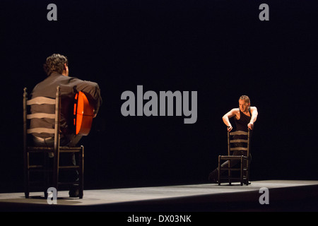 'Trasmín» effectuée par Manuel Liñan Belén Maya de la société au cours de la London 2014 Festival Flamenco Banque D'Images