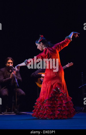 'Trasmín» effectuée par Belén Belén Maya Maya de la société au cours de la London 2014 Festival Flamenco Banque D'Images