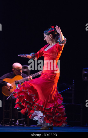 'Trasmín» effectuée par Belén Belén Maya Maya de la société au cours de la London 2014 Festival Flamenco Banque D'Images