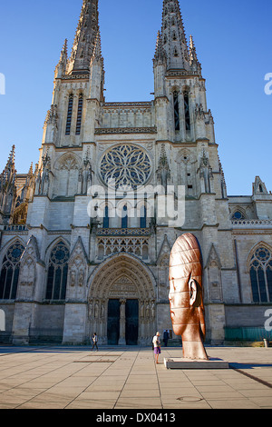 La Cathédrale St André de Bordeaux, France Banque D'Images