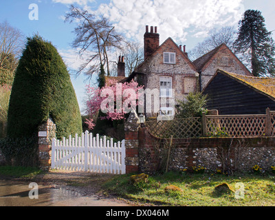 Image paysage de l'ancien presbytère Turville Village, Buckinghamshire Banque D'Images