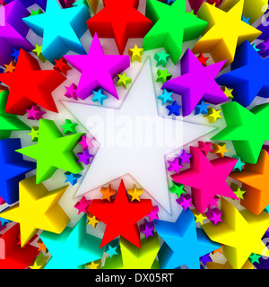 Étoiles colorées Banque D'Images
