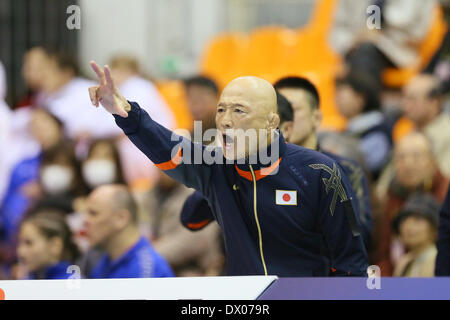 Gymnase Azusawa, Tokyo, Japon. Mar 15, 2014. Harry Sakae (JPN), le 15 mars 2014 - Lutte : la lutte féminine 2014 Coupe du Monde - Session 1 au gymnase Azusawa, Tokyo, Japon. Credit : YUTAKA/AFLO SPORT/Alamy Live News Banque D'Images