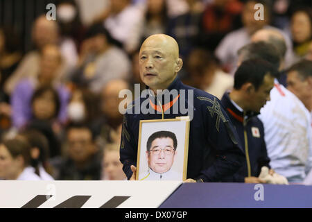 Gymnase Azusawa, Tokyo, Japon. Mar 15, 2014. Harry Sakae (JPN), le 15 mars 2014 - Lutte : la lutte féminine 2014 Coupe du Monde - Session 2 au gymnase Azusawa, Tokyo, Japon. Credit : YUTAKA/AFLO SPORT/Alamy Live News Banque D'Images