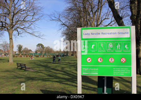 Dame Neville Recreation Ground and Banstead, Surrey, Angleterre. Banque D'Images