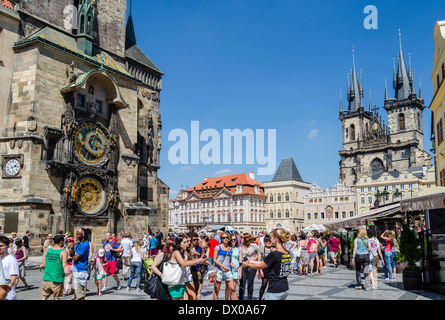 Horloge astronomique de Prague en République Tchèque Banque D'Images