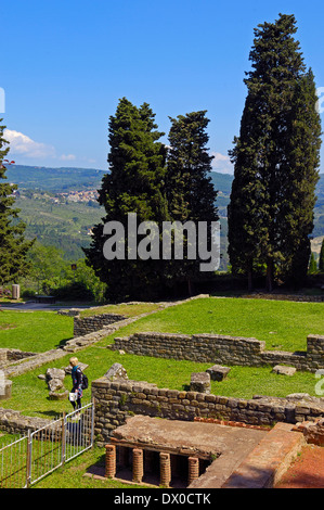 La ruine du Temple, Fiesole Banque D'Images