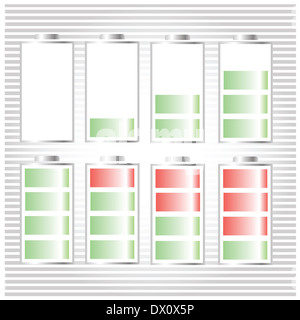 Illustration en couleurs avec l'icône de batterie pour votre conception Banque D'Images