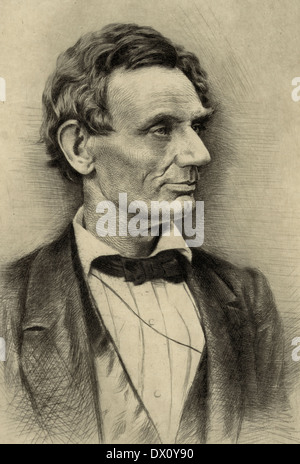 Portrait du président Abraham Lincoln Banque D'Images