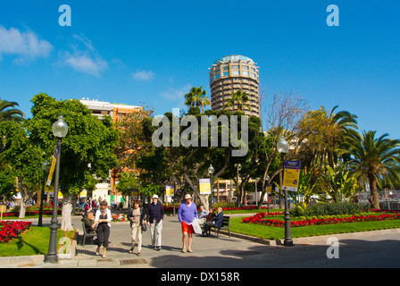 Parque Santa Catalina Park square, Las Palmas de Gran Canaria, Gran Canaria Island, les îles Canaries, Espagne, Europe Banque D'Images