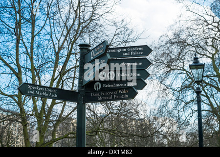 Londres, Royaume-Uni - 14 mars : Direction poster dans Hyde Park. 01 mars 2014 à Londres. Banque D'Images